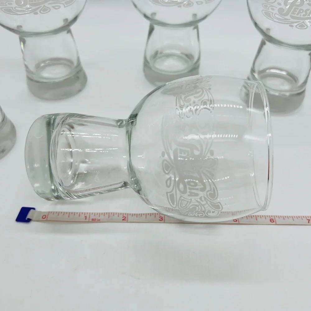 SET OF 6 PEPSI-COLA VINTAGE 70’S GLASSWARE